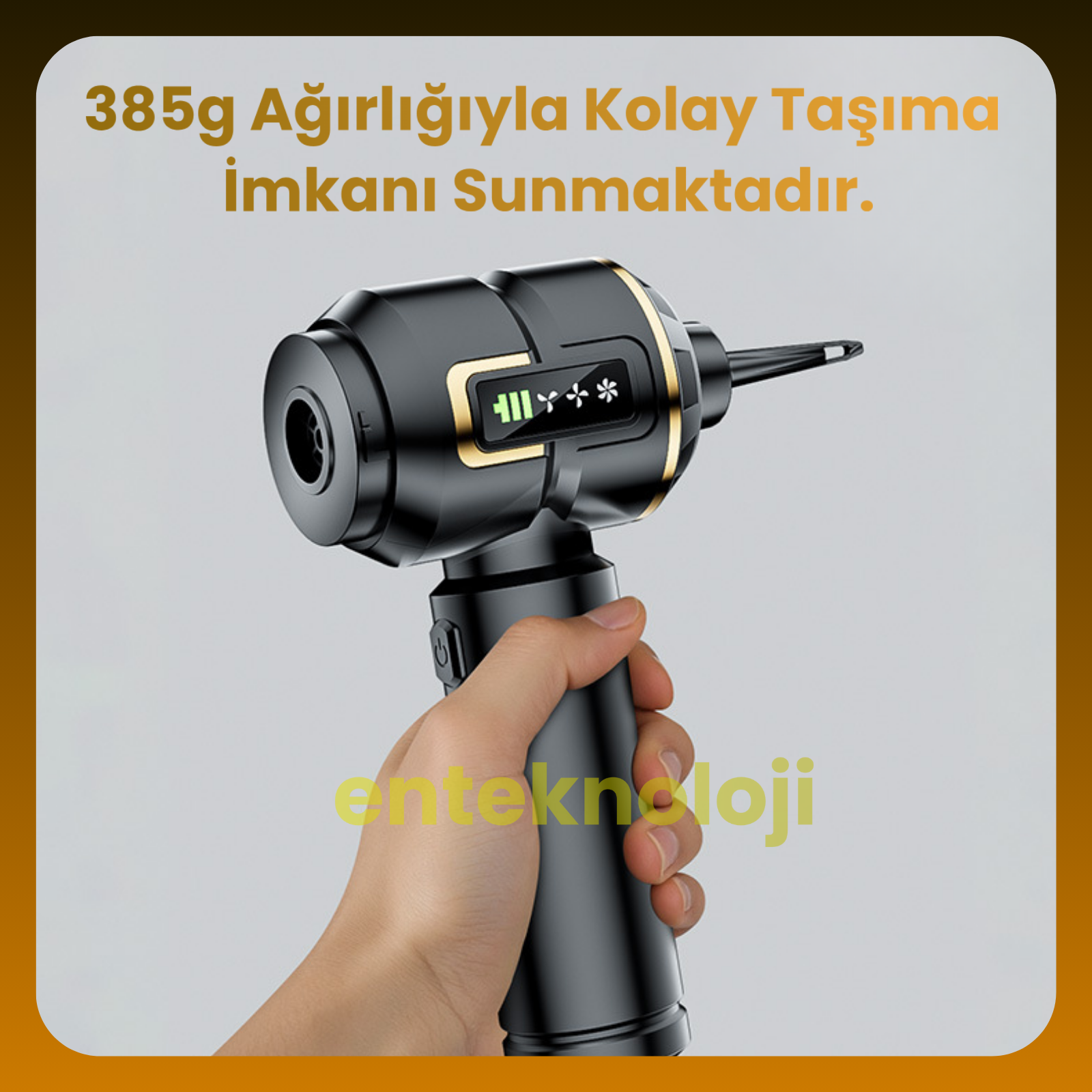 Harvox Araç İçi Süpürgesi HXVC-003 (Sarı - Siyah)