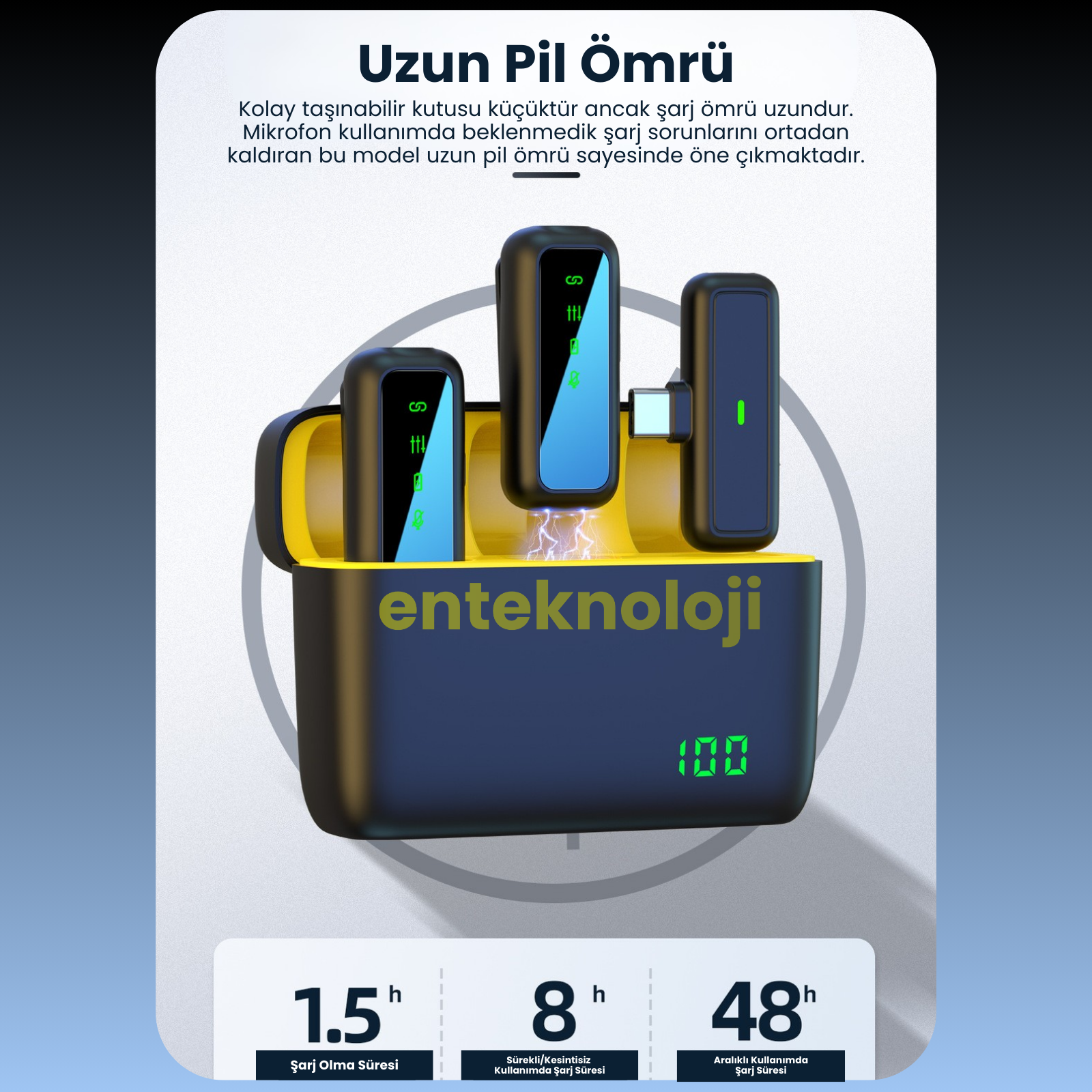 Kablosuz Yaka Mikrofonu Wireless Şarj Kutulu SX-6