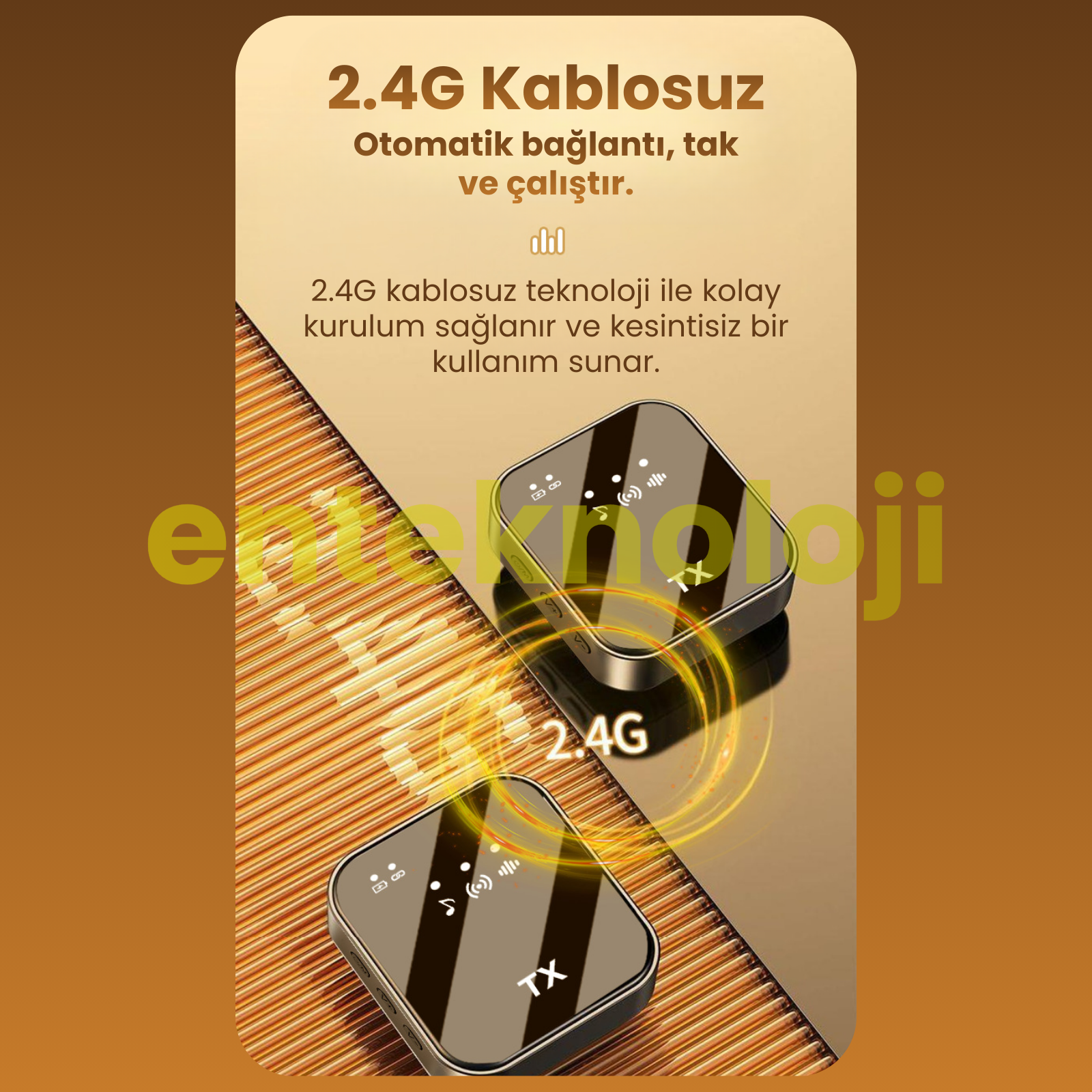 Kablosuz Tüylü Yaka Mikrofonu Wireless Şarj Kutulu F11-2